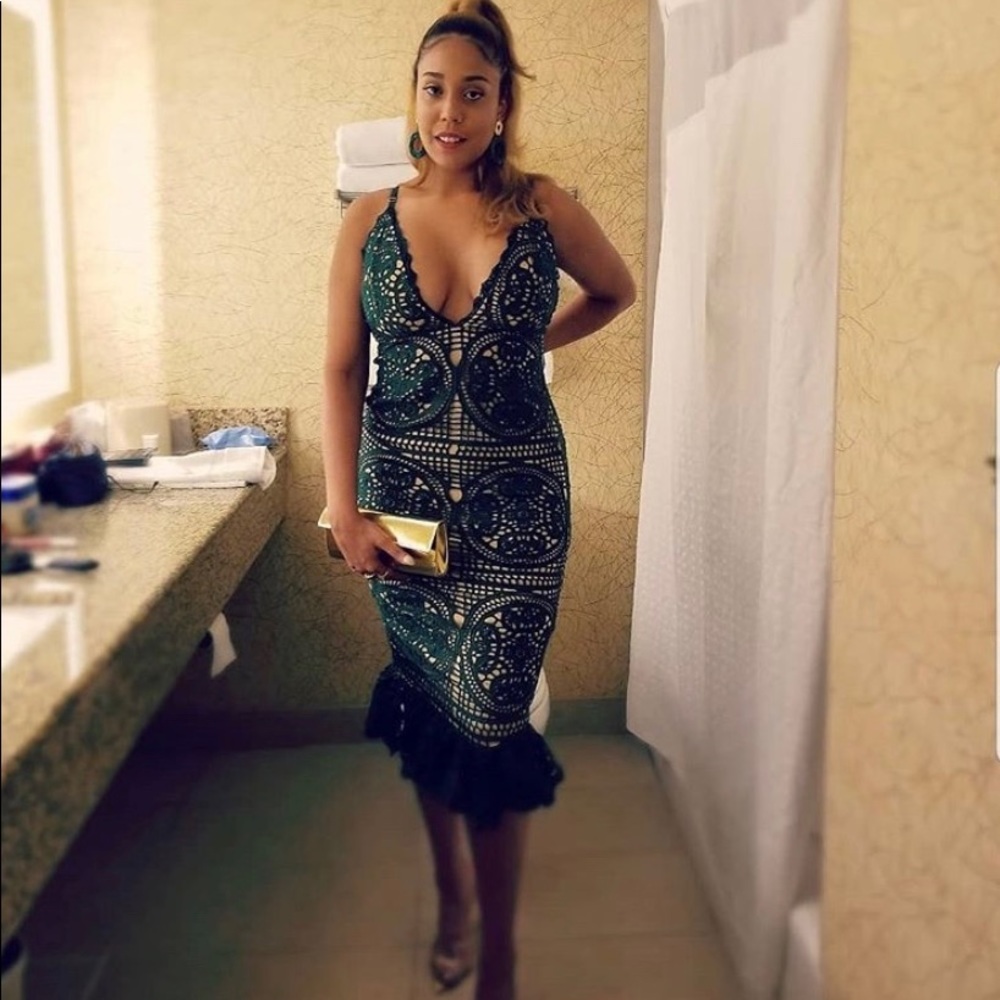 PLT: Emerald Green Midi Dress